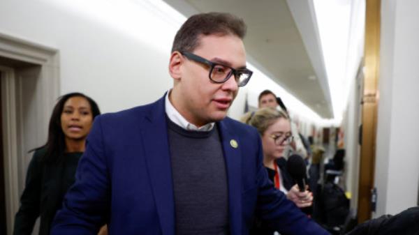 US Representative George Santos leaves his office on Capitol Hill in Washington, US, 31 January, 2023. Photo: Reuters