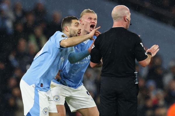 Haaland criticises ref on social media after Man City draw
