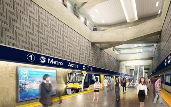 An artist's impression of the proposed mid-town Aotea Station